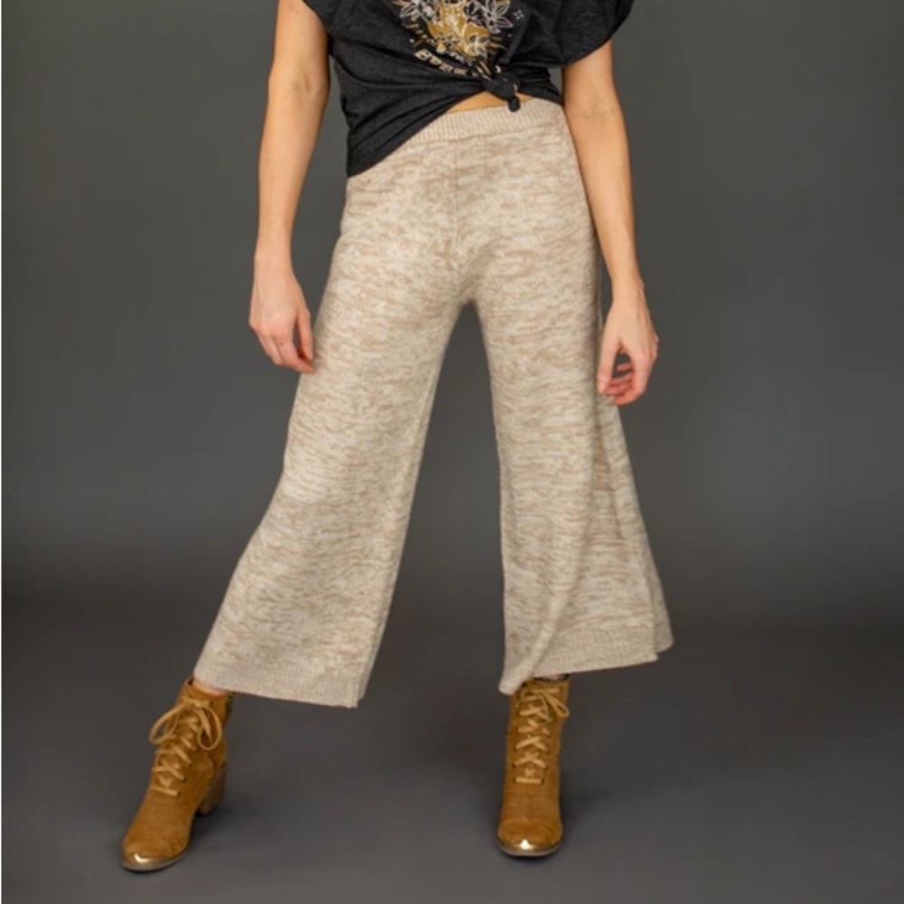Joyfolie High Waisted Pant - Oatmeal